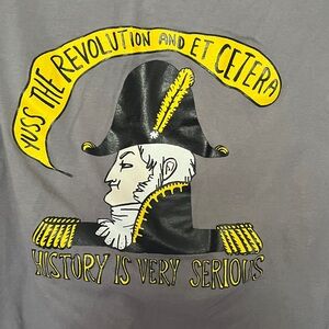 American Apparel Gray Tee with Yellow Graphic